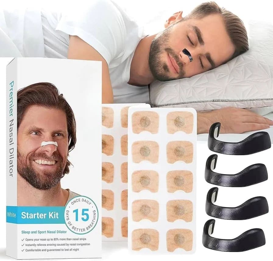 شرائط الأنف مغناطيسية لتحسين تدفق الهواء. مغناطيس الأنف للتنفس وتخفيف الشخير وتحسين النوم. دعم أنف متقدم لتحسين التنفس ومريح وصديق للبشرة ومقاوم للعرق